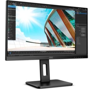 AOC 24P2Q, LED-Monitor (61 cm (24 Zoll), schwarz, FullHD, IPS, HDMI, Adaptive-Sync)