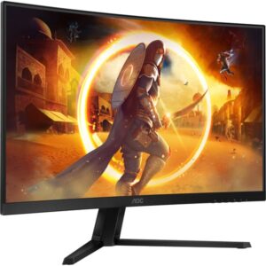 AOC CQ32G4VE, Gaming-Monitor (80 cm (31.5 Zoll), schwarz (matt), QHD, Fast-VA, Curved, HDMI, DP, HDR, 180Hz Panel)
