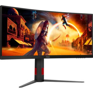 AOC CU34G4Z, Gaming-Monitor (86.4 cm (34 Zoll), schwarz (matt), WQHD, Fast-VA, Curved, USB-Hub, HDR, 240Hz Panel)