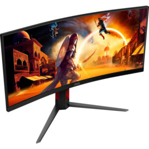 AOC CU34G4, Gaming-Monitor (86.4 cm (34 Zoll), schwarz (matt), WQHD, Fast-VA, Curved, Adaptive-Sync, AMD FreeSync Premium, 180Hz Panel)