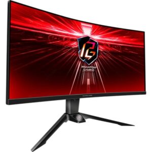 ASRock PG34WQ15R2B, Gaming-Monitor (86 cm (34 Zoll), schwarz, WQHD, VA, AMD Free-Sync Premium, Wi-Fi Antenne, 165Hz Panel)