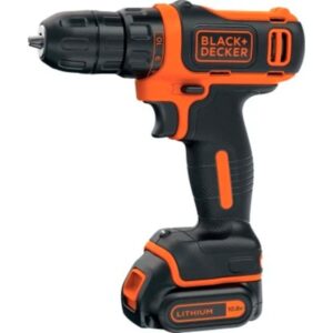 BLACK+DECKER Akku-Bohrschrauber BDODD12KA, 10,8Volt (schwarz/orange, Li-Ionen Akku 1,5Ah, Koffer)
