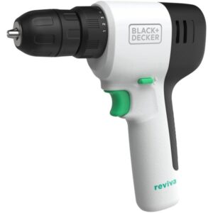 BLACK+DECKER Akku-Bohrschrauber reviva, 12Volt (weiß/schwarz, integrierter Li-Ion-Akku 1,5Ah)