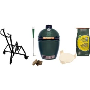 Big Green Egg Large, Starter-Paket, Holzkohlegrill (grün, Ø 46cm)