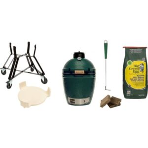Big Green Egg Medium, Starter-Paket, Holzkohlegrill (grün, Ø 40cm)