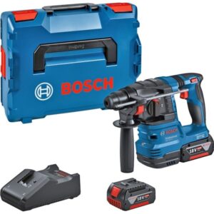 Bosch Akku-Bohrhammer GBH 18V-22 Professional, 18Volt (blau/schwarz, 2x Li-Ionen Akku 4,0Ah, in L-BOXX)