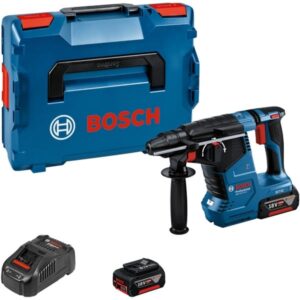 Bosch Akku-Bohrhammer GBH 18V-24 C Professional, 18Volt (blau/schwarz, 2x Li-Ionen Akku 5,0Ah, Bluetooth, in L-BOXX)