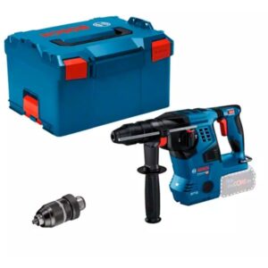 Bosch Akku-Bohrhammer GBH 18V-28 CF Professional solo, 18Volt (blau/schwarz, ohne Akku und Ladegerät, Bluetooth, in L-BOXX)