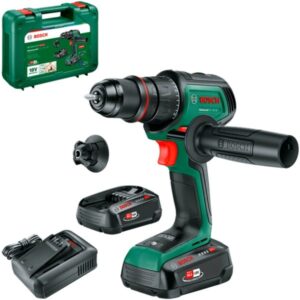 Bosch Akku-Bohrschrauber AdvancedDrill 18V-80 QuickSnap (grün/schwarz, 2x Li-Ionen Akku 2,5Ah, POWER FOR ALL ALLIANCE)