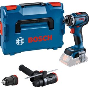 Bosch Akku-Bohrschrauber GSR 18V-90 FC Professional solo, 18Volt (blau/schwarz, ohne Akku und Ladegerät, in L-BOXX)