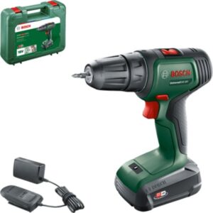 Bosch Akku-Bohrschrauber UniversalDrill 18V (grün/schwarz, Li-Ionen Akku 2,5Ah, Koffer, POWER FOR ALL ALLIANCE)