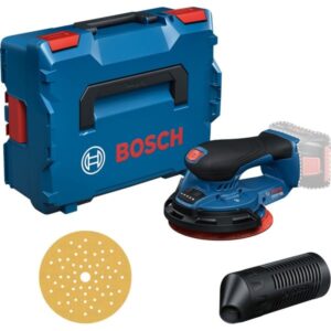Bosch Akku-Exzenterschleifer GEX 18V-150-3 Professional solo, 18Volt (blau, ohne Akku und Ladegerät, in L-BOXX)