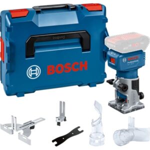 Bosch Akku-Kantenfräse /-Laminatschneider GLF 18V-8 Professional solo, 18Volt, Oberfräse (blau/schwarz, ohne Akku und Ladegerät, in L-BOXX)
