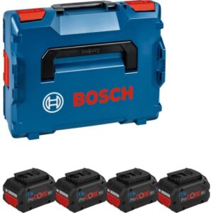 Bosch Akku ProCORE 18V 5.5Ah Professional, 4 Stück (blau/schwarz, L-BOXX, AMPShare Alliance)