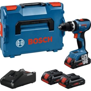 Bosch Akku-Schlagbohrschrauber GSB 18V-65 Professional, 18Volt (blau, 2x Li-Ion Akku ProCORE18V 4,0Ah, in L-BOXX)