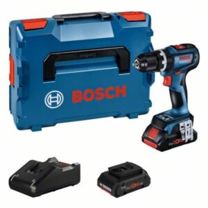 Bosch Akku-Schlagbohrschrauber GSB 18V-90 C Professional, 18Volt (blau/schwarz, 2x Li-Ion Akku ProCORE18V 4,0Ah, Bluetooth Modul, in L-BOXX)