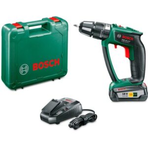 Bosch Akku-Schlagbohrschrauber PSB 18 LI-2 Ergonomic, 18Volt, Schlagbohrmaschine (grün/schwarz, Li-Ionen Akku 2,5Ah, POWER FOR ALL ALLIANCE)