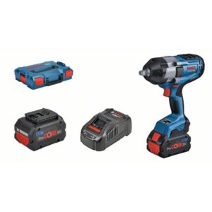 Bosch Akku-Schlagschrauber BITURBO GDS 18V-1000 Professional, 18Volt (blau/schwarz, 2x Akku ProCORE18V 5,5Ah, 1/2", in L-BOXX)