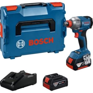 Bosch Akku-Schlagschrauber GDX 18V-285 Professional, 18Volt (blau, 2x Li-Ionen Akku 4,0Ah, in L-BOXX)