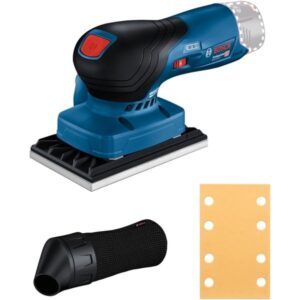 Bosch Akku-Schwingschleifer GSS 12V-13 Professional solo (blau/schwarz, ohne Akku und Ladegerät, in L-BOXX, 3 Schleifplatten)