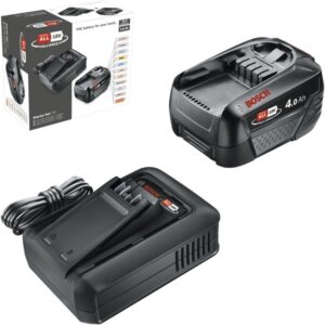 Bosch Akku Starter-Set 18V 1x 4,0Ah + Schnellladegerät AL 18V-44 (schwarz, Li-Ionen Akku 4,0Ah, POWER FOR ALL ALLIANCE)