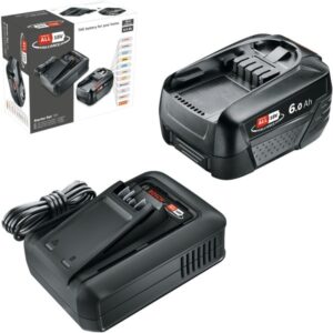 Bosch Akku Starter-Set 18V 1x 6,0Ah + Schnellladegerät AL 18V-44 (schwarz, Li-Ionen Akku 6,0Ah, POWER FOR ALL ALLIANCE)