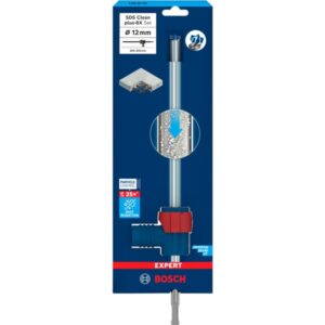 Bosch Expert Hammerbohrer SDS Clean plus-8X Set, Ø 12mm (Arbeitslänge 200mm, Saugbohrer inkl. Absauganschluss)