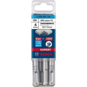 Bosch Expert Hammerbohrer SDS-plus-7X, Ø 4mm, 10 Stück (Arbeitslänge 50mm)