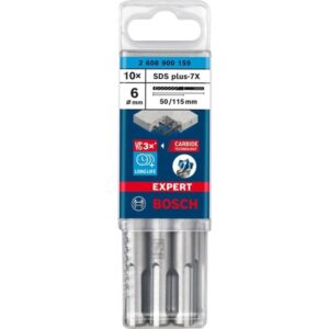 Bosch Expert Hammerbohrer SDS-plus-7X, Ø 6mm, 10 Stück (Arbeitslänge 50mm)