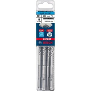 Bosch Expert Hammerbohrer SDS-plus-7X, Ø 8mm, 10 Stück (Arbeitslänge 100mm)