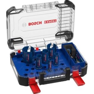 Bosch Expert Lochsägen-Set 'Construction Material', Ø 20-64mm, 10-teilig (mit Power Change Plus Adapter, Koffer)