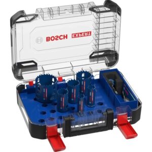 Bosch Expert Lochsägen-Set 'ToughMaterial', Ø 22-68mm, 9-teilig (mit Power Change Plus Adapter, Koffer)