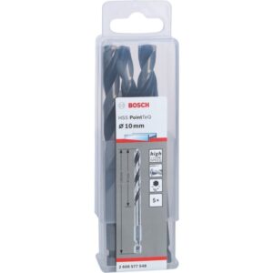 Bosch HSS-Spiralbohrer PointTeQ Hex, Ø 10mm (5 Stück, Arbeitslänge 87mm)
