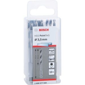 Bosch HSS-Spiralbohrer PointTeQ Hex, Ø 3,5mm (10 Stück, Arbeitslänge 39mm)