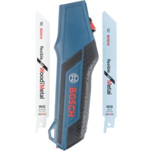 Bosch Handsägegriff für Säbelsägeblätter (blau, inkl. 2 Säbelsägeblätter)