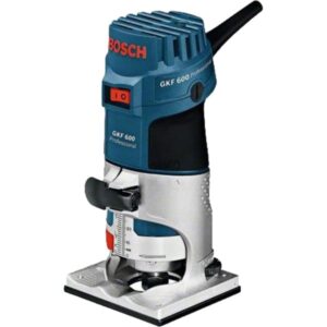 Bosch Kantenfräse GKF 600 Professional, Oberfräse (blau, 600 Watt, Koffer)