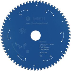 Bosch Kreissägeblatt Expert for Laminated Panel, Ø 210mm, 66Z (Bohrung 30mm, für Akku-Handkreissägen)