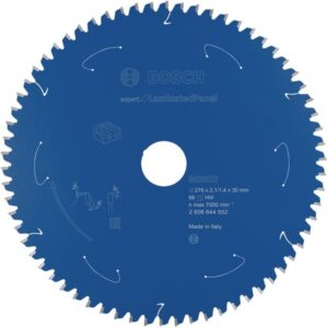 Bosch Kreissägeblatt Expert for Laminated Panel, Ø 216mm, 66Z (Bohrung 30mm, für Akku-Handkreissägen)