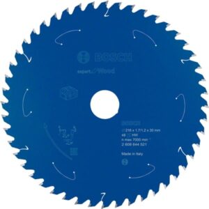 Bosch Kreissägeblatt Expert for Wood, Ø 216mm, 48Z (Bohrung 30mm, für Akku-Tischkreissägen)