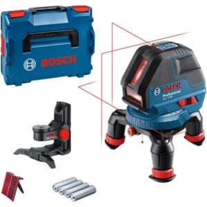 Bosch Linienlaser GLL 3-50 Professional, Kreuzlinienlaser (blau/schwarz, L-BOXX 136, rote Laserlinien)