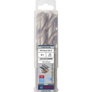 Bosch Metallbohrer HSS-G, Ø 13mm (5 Stück, Arbeitslänge 101mm)