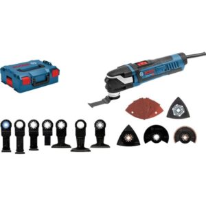Bosch Multi-Cutter GOP 40-30 Professional, Multifunktions-Werkzeug (blau/schwarz, 400 Watt, L-BOXX, inkl. Zubehör)