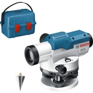 Bosch Optisches Nivelliergerät GOL 26 D Professional (blau, Koffer, Maßeinheit 360 Grad)