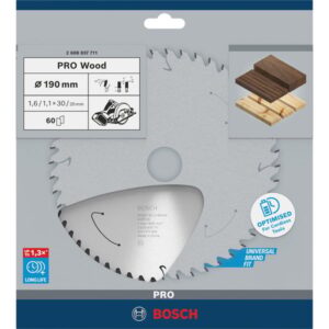 Bosch PRO Wood cordless Kreissägeblatt, Ø 190mm, 60Z (Bohrung 30mm, für Akku-Handkreissägen)