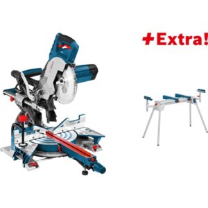 Bosch Paneelsäge GCM 8SJL + Tisch GTA2600, Kapp-und Gehrungssäge (blau/schwarz, 1.600 Watt)