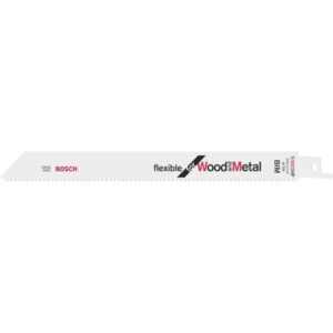 Bosch Säbelsägeblatt S 1022 HF Flexible for Wood and Metal, 100 Stück (Länge 200mm)