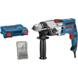 Bosch Schlagbohrmaschine GSB 20-2 Professional (blau/schwarz, 850 Watt, L-CASE + Steinbohrer-Set)