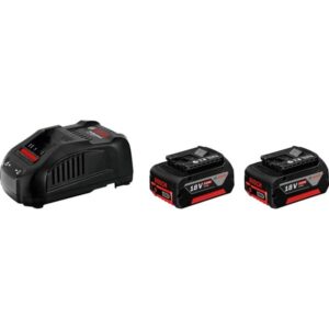 Bosch Starter-Set 18V (2x GBA 18V 5.0Ah + GAL 1880 CV Professional), Ladegerät (schwarz, 2x Akku + Ladegerät, AMPShare Alliance)