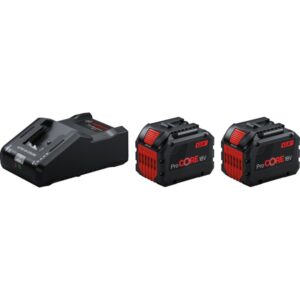 Bosch Starter-Set 18V, 2x ProCORE 18V 12,0Ah + GAL 18V-160 Professional (schwarz, 2x Akku + Ladegerät, AMPShare Alliance)