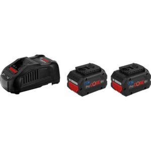 Bosch Starter-Set 18V (2x ProCORE 18V 5.5Ah + GAL 1880 CV Professional) (schwarz, 2x Akku + Ladegerät, AMPShare Alliance)